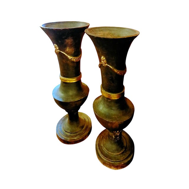 Neoclassical Tuscan Vases, Set of 2 For Sale - Image 6 of 7