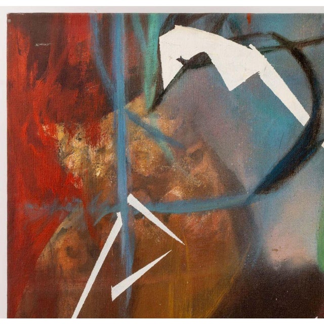 Abstract Fritz Bonner Abstraction Acrylic on Canvas For Sale - Image 3 of 10