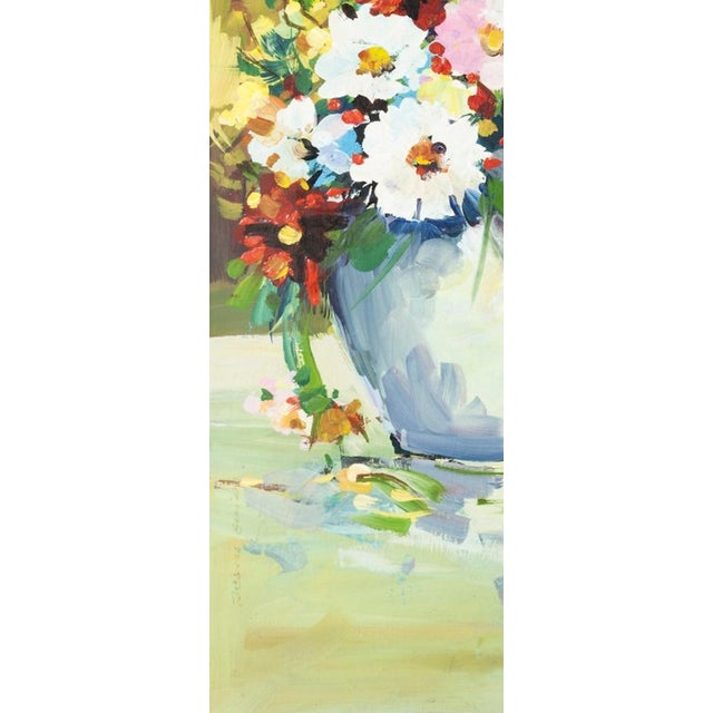 Painting - Still Life. Oil on platex; signed. Dimensions: 70x30 cm.