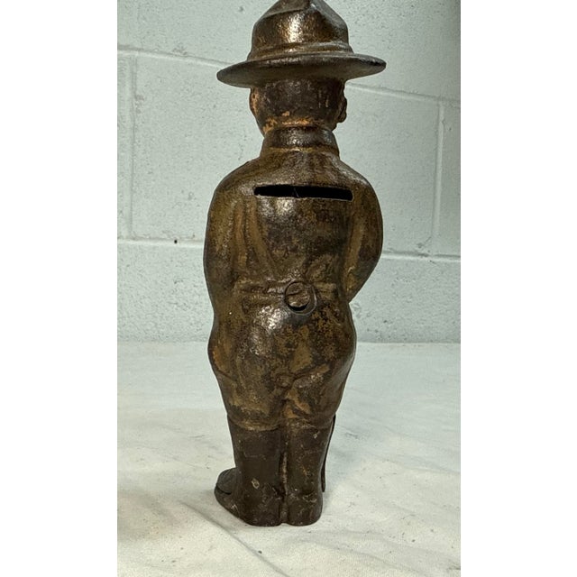 Cast Iron Dough Boy w.w.i. Soldier Still Bank. By Grey Iron Toy Co., C. 1919 For Sale - Image 9 of 13