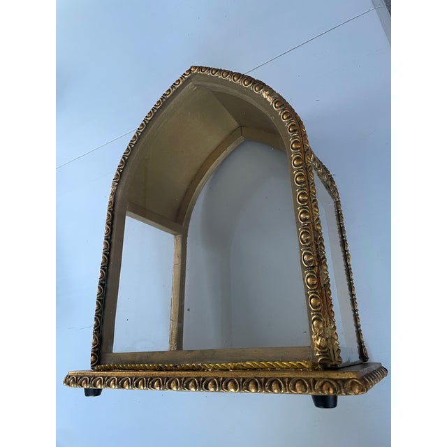 20th Century Neo-Gothic Eclectic Display Case in Wood and Glass with Decorative Plasterwork, 1890s For Sale - Image 4 of 16