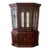 Late 20th Century Broyhill Cherry China Cabinet-Lighted Mirrored Curio Hutch-2 Piece-Display-Glass For Sale