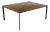 Vintage Modern 42.25 In. Rosewood Steel Coffee Table For Sale