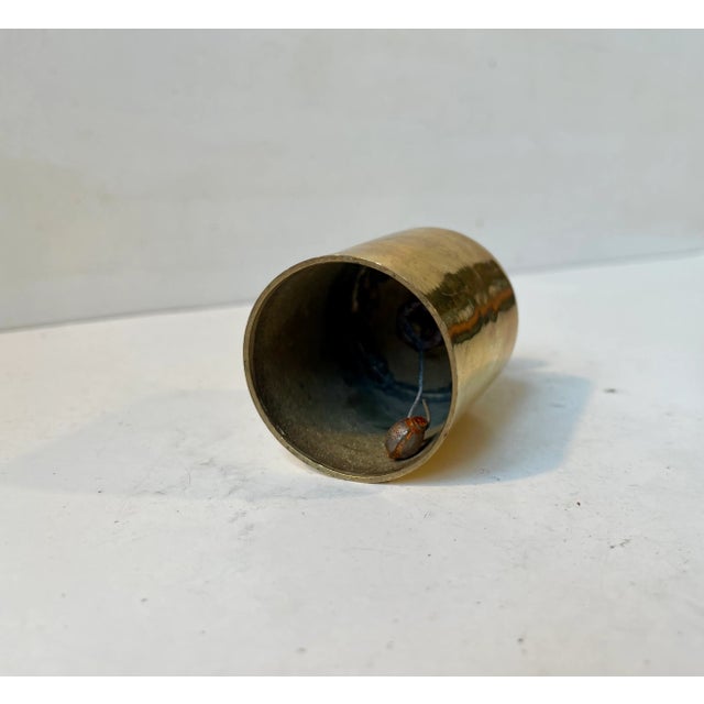 Vintage Danish Butler Bell in Brass, 1970s For Sale - Image 4 of 6