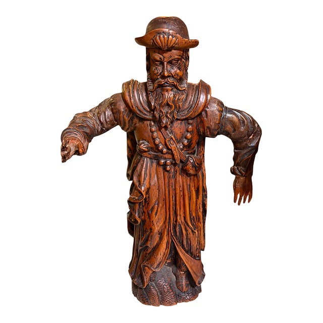 27" Antique St. James Jacobus the Pilgrim Santos Sculpture For Sale