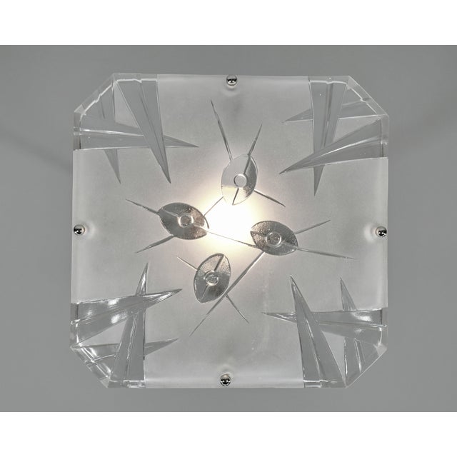 French Art Deco Pendant Light by Degue 1930 France For Sale - Image 9 of 12