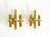 Three-Arm Brass Wall Lamps, 1960s, Set of 2 For Sale - Image 6 of 18