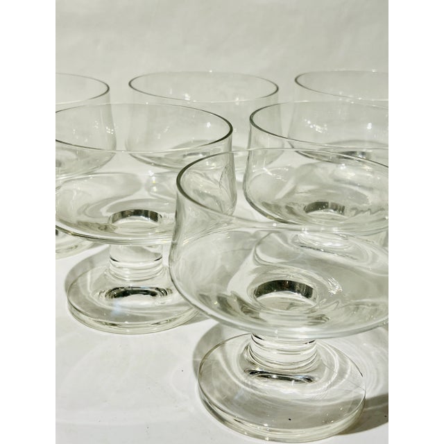 1960s 1960s Mid Century Modern Coupe Glassware Barware Set of 6 For Sale - Image 5 of 7