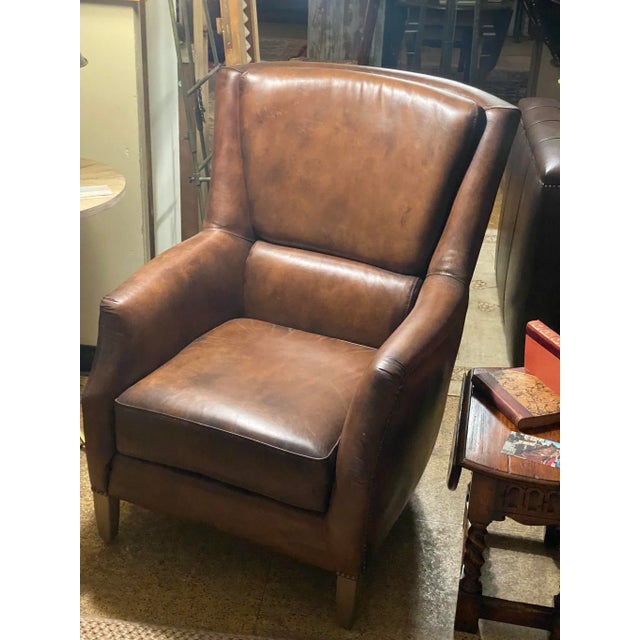 2020s Timothy Oulton “Vintage Coffee Leather” Chair For Sale - Image 5 of 13