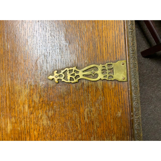 Brown 20th Century Dutch Style Oak Chest For Sale - Image 8 of 14