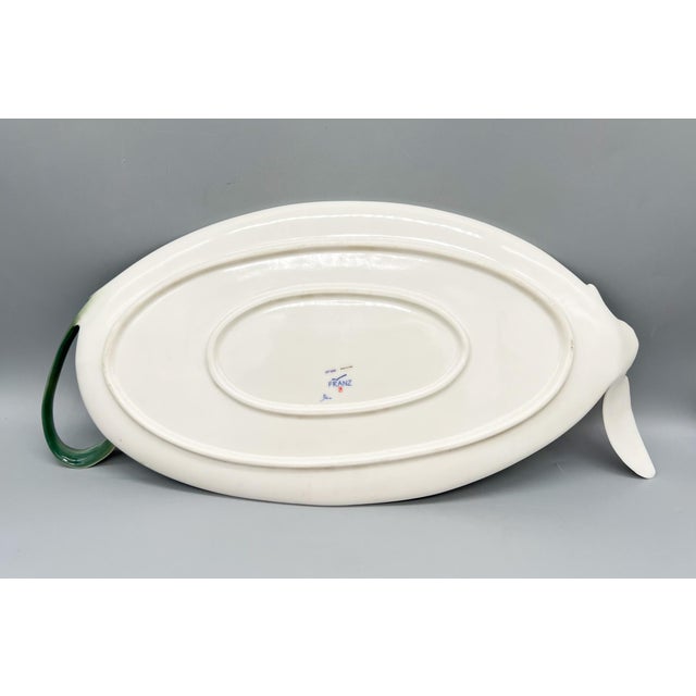 Franz Papillon Porcelain Iris & Butterfly Sculptural Platter Xp1694 – Art Nouveau Botanical Serveware - Spring/ Easter For Sale - Image 9 of 12