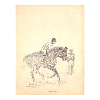 Original 1944 Pencil Drawing From Hi, Guy! The Cinderella Horse by Paul Brown 37 For Sale