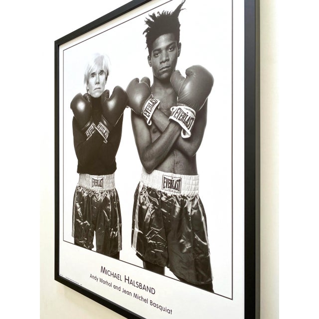 Michael Halsband Vintage 1999 Lithograph Photo Print Framed Fine Art Poster " Andy Warhol and Jean Michel Basquiat " 1985 For Sale - Image 11 of 13