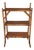 Vintage French Country Coastal Bamboo Rattan Book Shelf For Sale