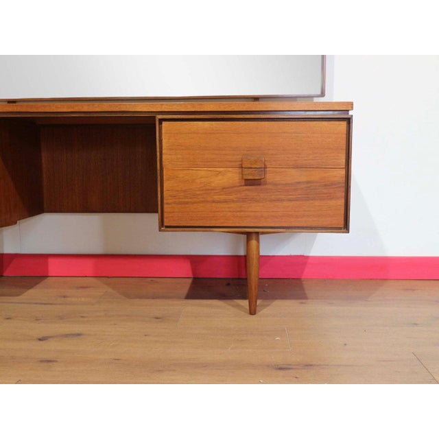 Mid Century Modern Vintage Dresser Vanity Desk Danish Kofod Larsen G Plan Danish Style For Sale - Image 9 of 14