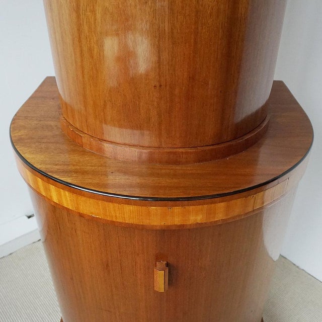 Brown Art Deco Cocktail Cabinet in Walnut and Mirror, 1930s For Sale - Image 8 of 18