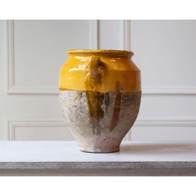 19th Century French Terracotta Jug with Ochre Glaze For Sale In Atlanta - Image 6 of 11