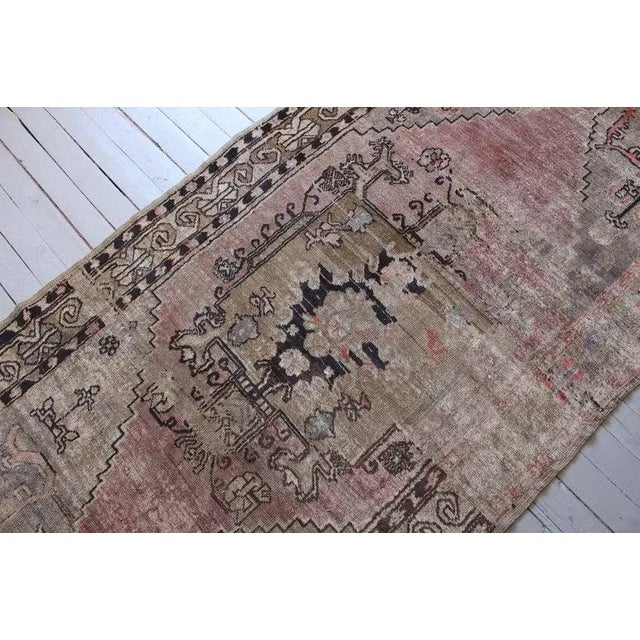 1930s Hand Knotted Rustic Turkish Rug - 4'5" X 10'8" For Sale - Image 10 of 11