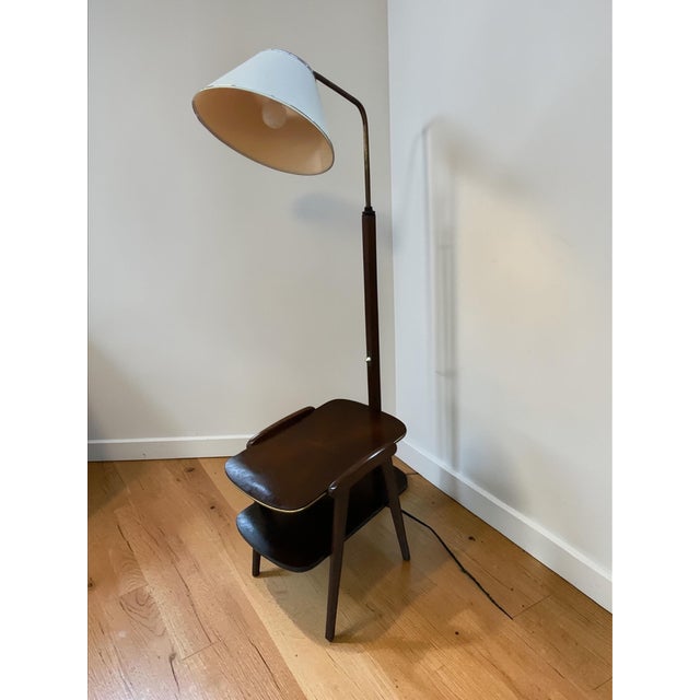 Mid-Century Modern Side Table with Integrated Floor Lamp, 1950s For Sale - Image 15 of 17