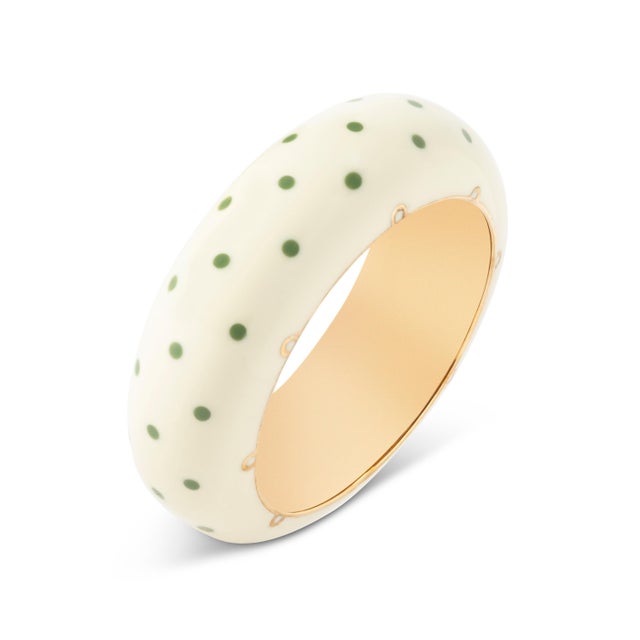 Miriam Salat 70s Resin Pin Up Resin Sterling Silver Bangle 70s style For Sale - Image 17 of 18