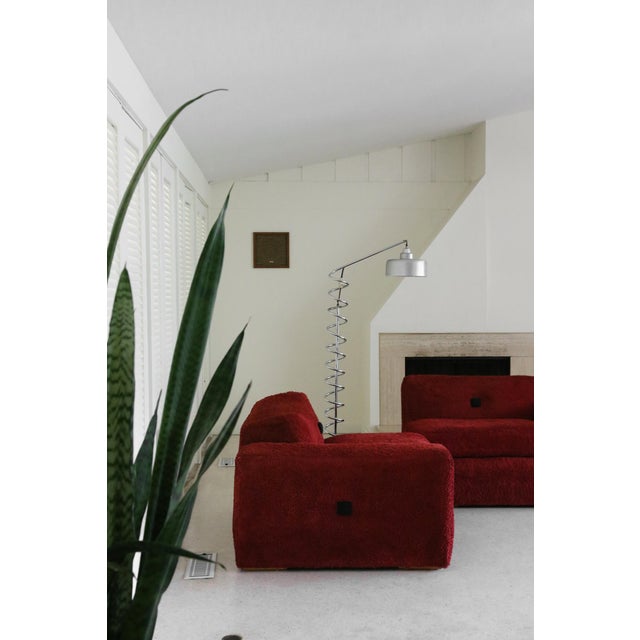 Red 1950s Sherman Bertram Modular Loveseat Sofa For Sale - Image 8 of 10