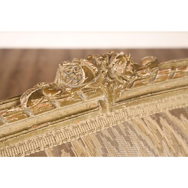 French Louis XVI Style Painted Settee For Sale - Image 4 of 17