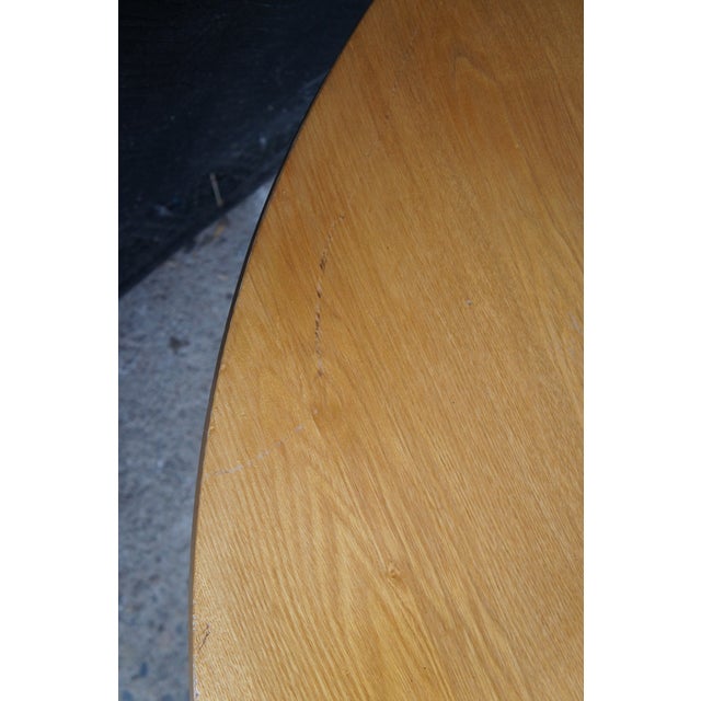 Wood Ralph Lauren Geometric Modern Round Ash Lauren Studio Dining Breakfast Table 68" For Sale - Image 7 of 12