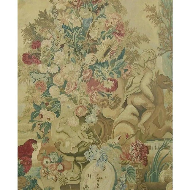Traditional Vintage Tapestry With Birds and Animals For Sale - Image 3 of 9