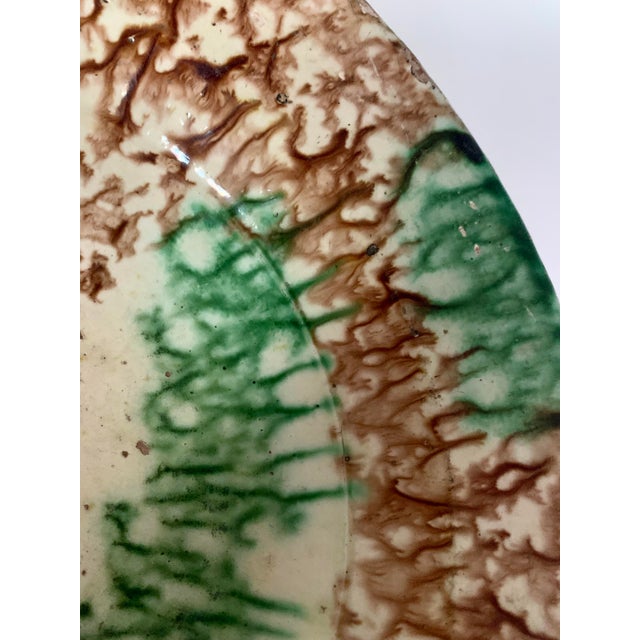 Ceramic European Earthenware Bowl With Sponge Wear Polychrome Glaze For Sale - Image 7 of 12