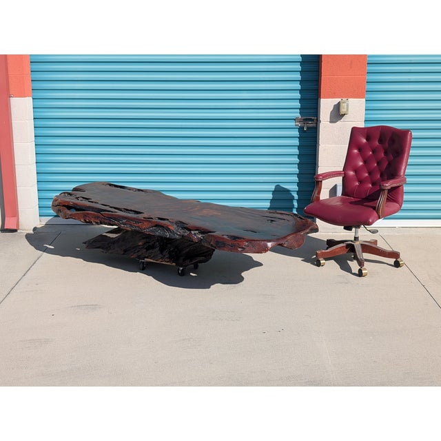 Vintage Monumental Live Edge Redwood Coffee Table, C1980s For Sale - Image 18 of 18