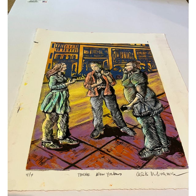 Original colored etching on paper image size approximately 9 x 12 pencil signed/numbered & titled in pencil bottom unframed