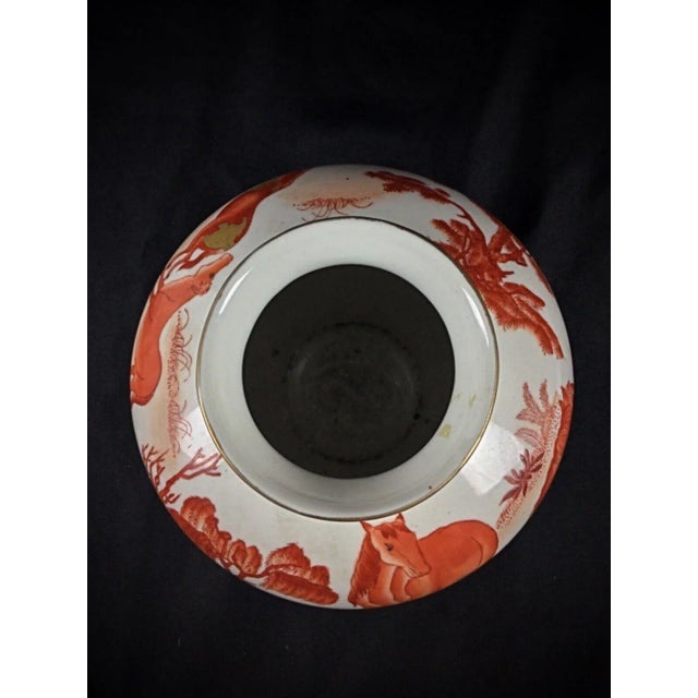 Red Late 19th Century Hand-Painted Chinese Vase Signed "L'art De Chine" Macau For Sale - Image 8 of 8