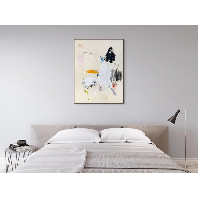 Abstract Contemporary Abstract Mixed Media on Canvas "Untitled 145_25" by Ludovic Dervillez For Sale - Image 3 of 4