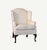 Wood Vintage Upholstered Armchair - Off White For Sale - Image 7 of 8