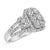 Contemporary 14K White Gold 2 1/4 Cttw Diamond Cocktail Cluster Ring (G-H Color, SI2-I1 Clarity) - Size 7 For Sale - Image 3 of 7