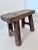 Rustic Hand Crafted Chinese Elm Wood Stool For Sale - Image 3 of 7