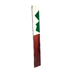 David E. Peterson, Leaner 63, Contemporary Green & White Wooden Wall Sculpture, 2019