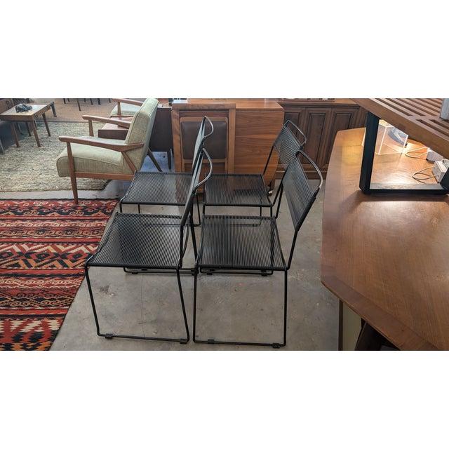 Giandomenico Belotti Set of 4 1980s “Spaghetti Chairs” for Alias For Sale - Image 4 of 12