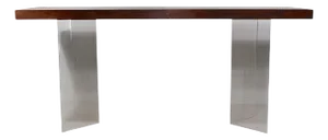 Post Modern Space Age Mid Century Lucite and Wood Console Table After Kagan C. 1960/70's