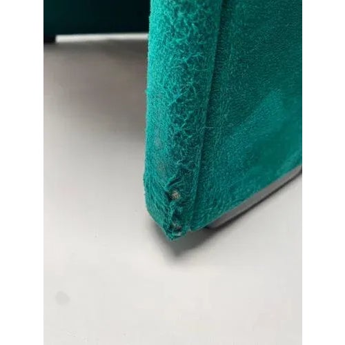 Green Sforzesca Armchair attributed to Studio Simon, 1980s For Sale - Image 8 of 10