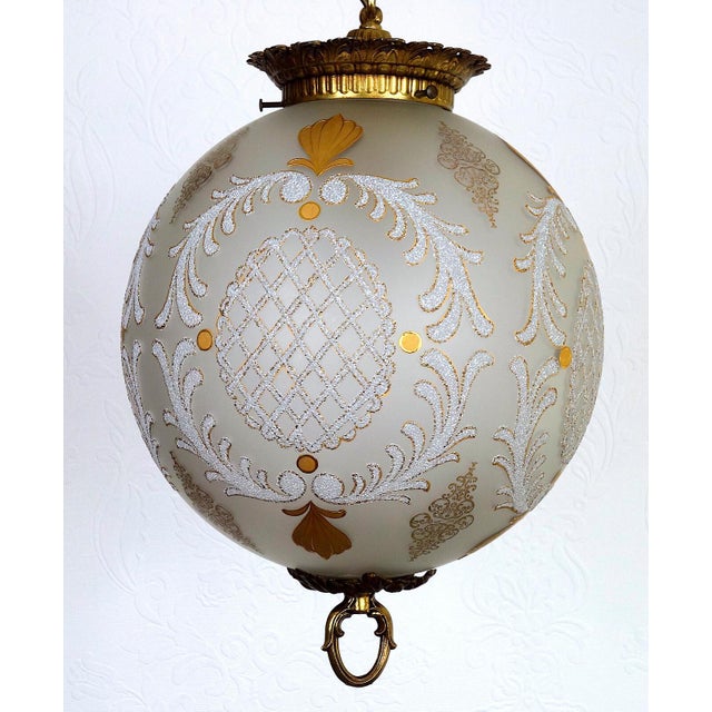 Brass and Glass Hollampe Chandelier from Unbekannt, 1960s For Sale - Image 10 of 14