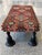 Red 1940s Kilim Ottoman With Cast Iron Tassel Legs For Sale - Image 8 of 12