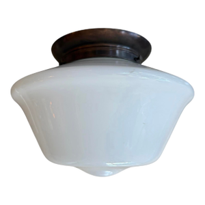 Circa 1920’s Schoolhouse-Style Flushmount Ceiling Light Fixture