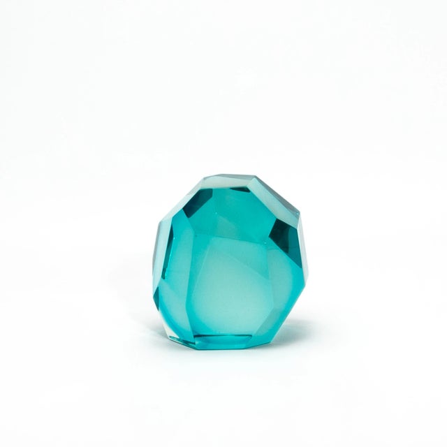 Modern Hand-Blown Murano Diamond Sculpture For Sale - Image 3 of 9