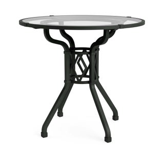 Brown Jordan Venetian 30" Round Dining Table in Black Jade For Sale