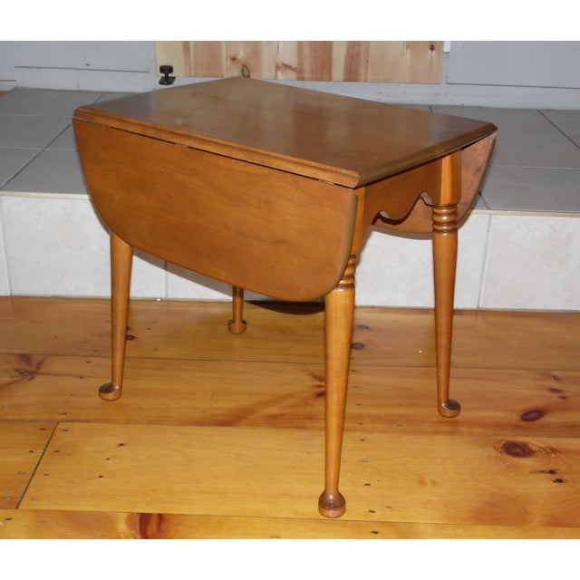 Vintage Baumritter Nutmeg Solid Maple Drop Leaf Pembroke Table Chairish