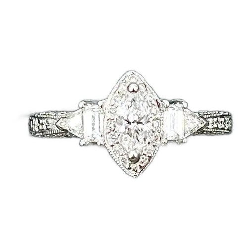 0.62 Ct Diamond Engagement Ring Size 6.75 | Chairish