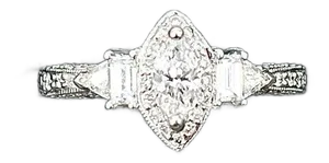 0.62 Ct Diamond Engagement Ring Size 6.75