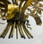 Hollywood Regency Vintage Italian Gilded Tole and Cream Enamel Floral 6-Light Chandelier For Sale - Image 3 of 17