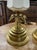 Vintage Stiffel Creamy White Ceramic and Brass Plume Buffet or Table Lamps, a Pair For Sale - Image 6 of 12